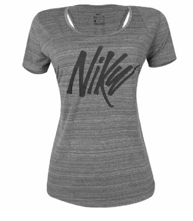 NIKE WOMENS T-SHIRT GREY - immagine 1