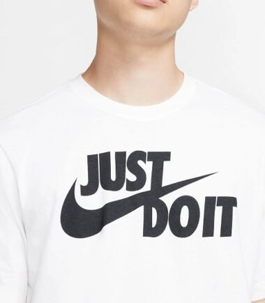 NIKE JUST DO IT T-SHIRT WHITE uomo - immagine 3