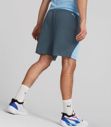 PANTALONCINO BASKET PUMA FLARE SHORT DARK NIGHT-DAY DREAM uomo - immagine 7