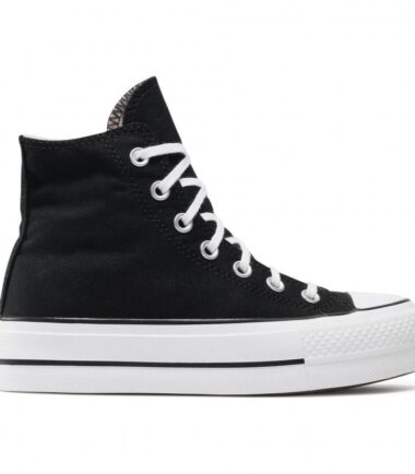 SCARPE CONVERSE PLATFORM ALTE NERE donna - immagine 3