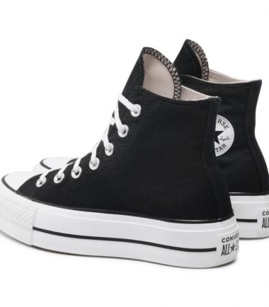 SCARPE CONVERSE PLATFORM ALTE NERE donna - immagine 4