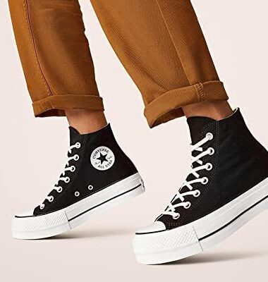 SCARPE CONVERSE PLATFORM ALTE NERE donna - immagine 7