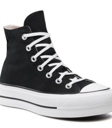 SCARPE CONVERSE PLATFORM ALTE NERE donna - immagine 2