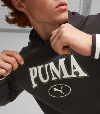 FELPA PUMA SQUAD HOODIE BLACK - immagine 5