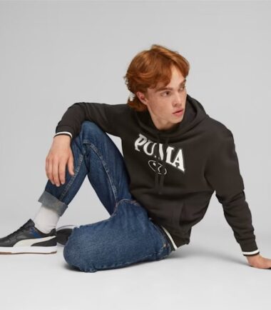 FELPA PUMA SQUAD HOODIE BLACK - immagine 6