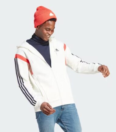 FELPA ADIDAS M CB ZIPO HD WHITE - immagine 2