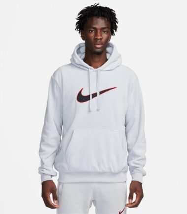 FELPA NIKE SPORTSWEAR FLEECE HOODED GREY - immagine 1