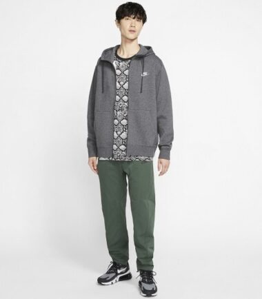 FELPA NIKE SPORTSWEAR GREY HOODIE FLEECE - immagine 1