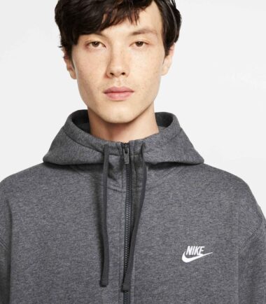 FELPA NIKE SPORTSWEAR GREY HOODIE FLEECE - immagine 2