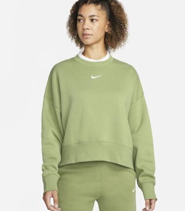 FELPA NIKE SPORTSWEAR FLEECE GREEN DONNA - immagine 1