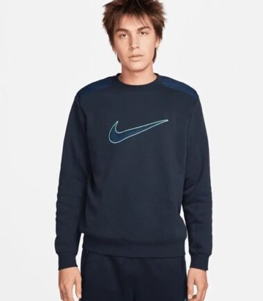 FELPA NIKE SPORTSWEAR BLU UOMO FLEECE - immagine 1