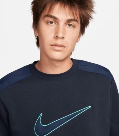 FELPA NIKE SPORTSWEAR BLU UOMO FLEECE - immagine 3