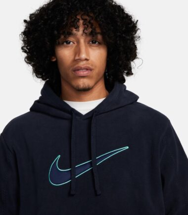 FELPA NIKE HOODED BLU FLEECE uomo - immagine 2