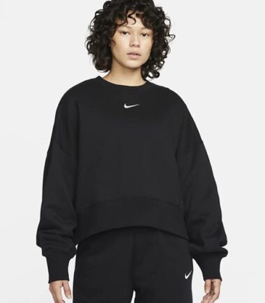 FELPA NIKE SPORTSWEAR PHOENIX WOMEN BLACK - immagine 1