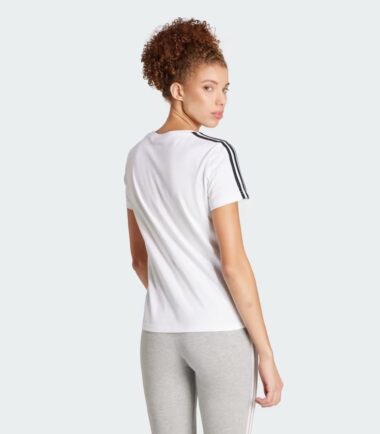 T-SHIRT ADIDAS 3STRIPES WHITE - immagine 2