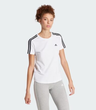 T-SHIRT ADIDAS 3STRIPES WHITE - immagine 3
