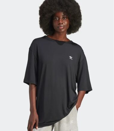 T-SHIRT ADIDAS ORIGINALS TREFOIL TEE BLACK - immagine 1