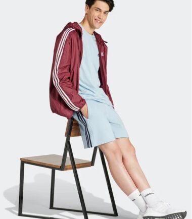 PANTALONCINO ADIDAS M 3S FT SHORT CELESTE uomo garzato - immagine 2