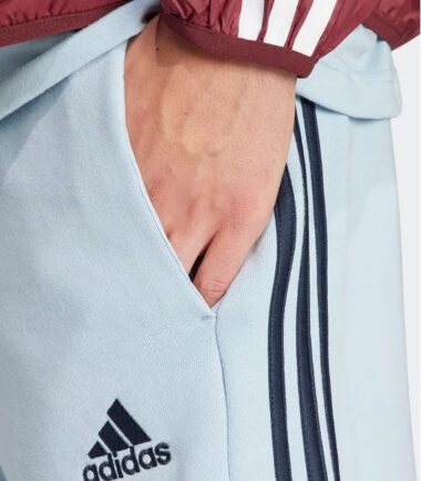 PANTALONCINO ADIDAS M 3S FT SHORT CELESTE uomo garzato - immagine 4