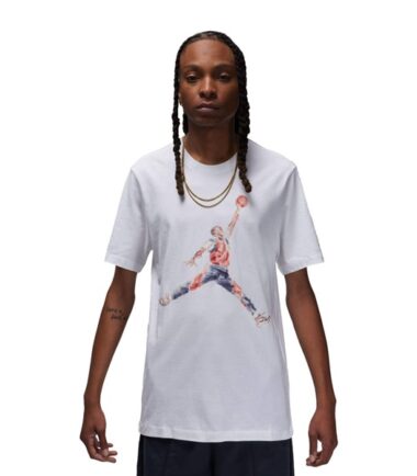 T-SHIRT JORDAN WATERCOLOR TEE WHITE - immagine 1
