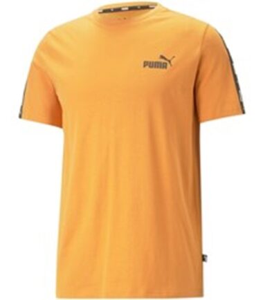 T-SHIRT PUMA ESS TAPE TEE ORANGE - immagine 1