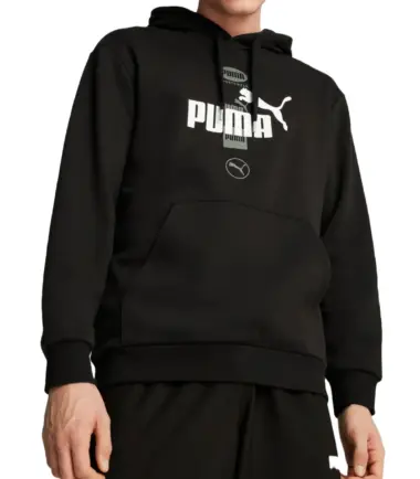 FELPA PUMA POWER GRAPHIC BLACK uomo - immagine 4