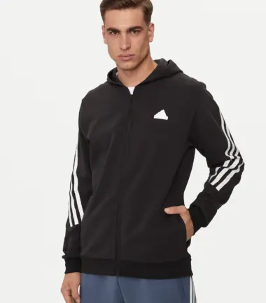 FELPA ADIDAS FUTURE ICON BLACK 3STRIPES - immagine 2
