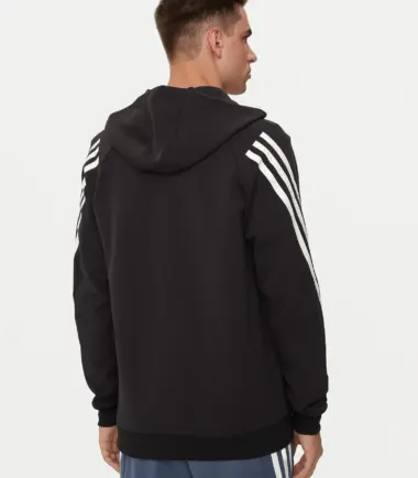 FELPA ADIDAS FUTURE ICON BLACK 3STRIPES - immagine 3