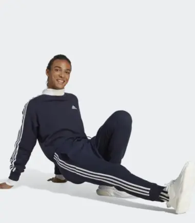PANTALONI ADIDAS ESSENTIAL FRENCH TERRY 3STRIPES BLU - immagine 4