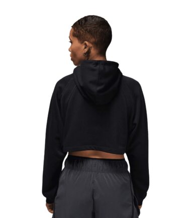 FELPA JORDAN Crop PO Fleece Hoodie "Black" donna - immagine 2