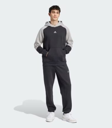 TUTA ADIDAS FLEECE CB ESSENTIAL BLU - immagine 1