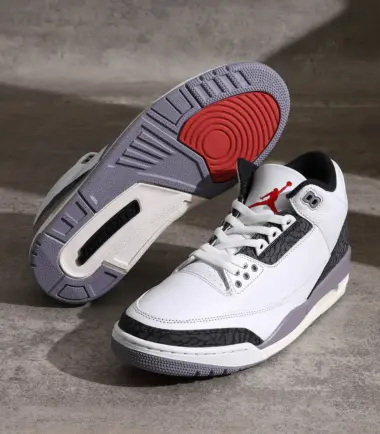 SCARPE NIKE AIR JORDAN 3 RETRO CEMENT GREY - immagine 3