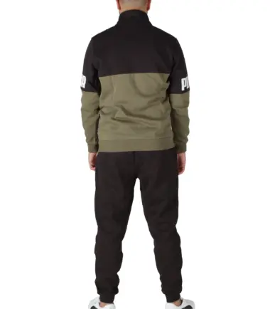TUTA PUMA POWER COLORBLOCK OLIVE uomo - immagine 4