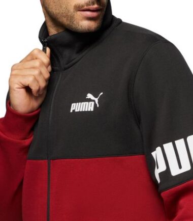 TUTA PUMA POWER COLORBLOCK INTENSE RED uomo - immagine 4