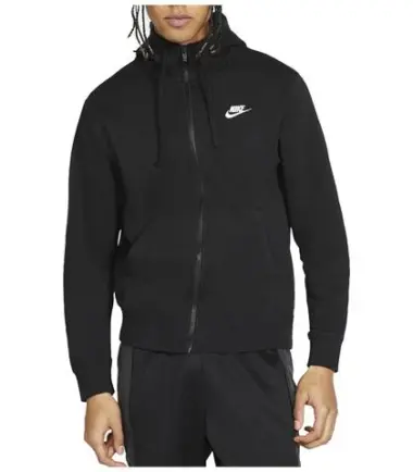 FELPA NIKE SPORTSWEAR FLEECE HOODIE BLACK - immagine 1