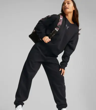 TUTA PUMA LOUNGEWEAR SUIT BLACK - immagine 2
