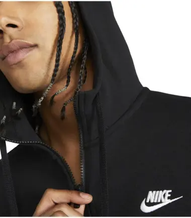 FELPA NIKE SPORTSWEAR FLEECE HOODIE BLACK - immagine 3