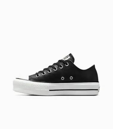 SCARPE CONVERSE DONNA CTAS LIFT OX BLACK WHITE - immagine 3