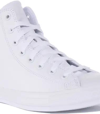 SCARPE CONVERSE CT A/S LTHR HI WHITE MONOCHROME - immagine 3