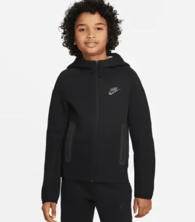 FELPA NIKE TECH NERO BAMBINO - immagine 1