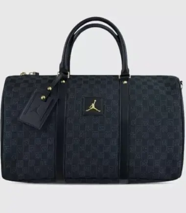 BORSONE JORDAN MONOGRAM DUFFLE BAG BLACK - immagine 1