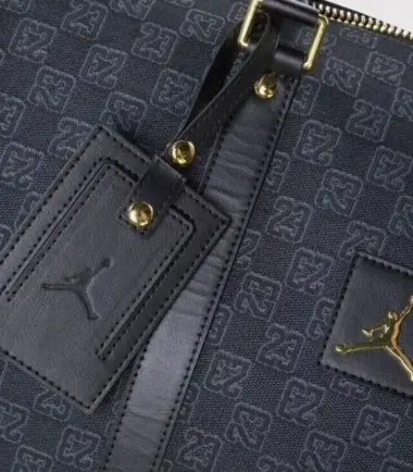 BORSONE JORDAN MONOGRAM DUFFLE BAG BLACK - immagine 5