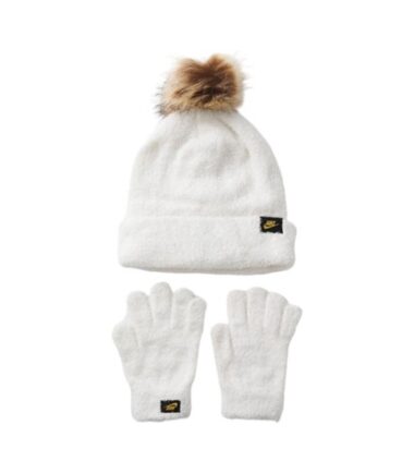 KIT NIKE CAPPELLO + GUANTI RAGAZZA WHITE - immagine 1