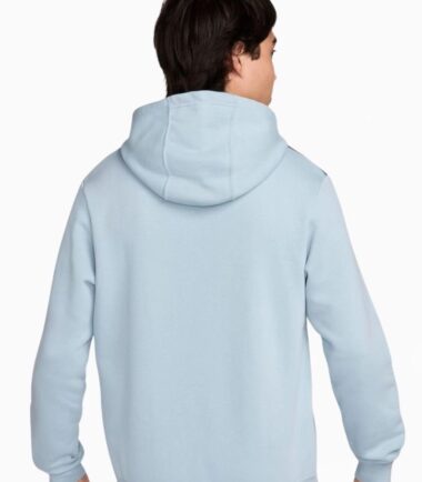 FELPA NIKE UOMO SWEATSHIRT CON CAPPUCCIO CELESTE SPORTSWEAR - immagine 2