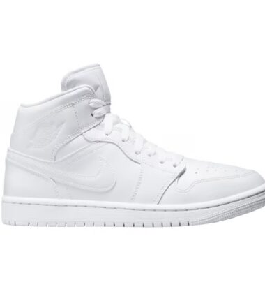 SCARPE NIKE AIR JORDAN 1 MID TOTAL WHITE - immagine 1