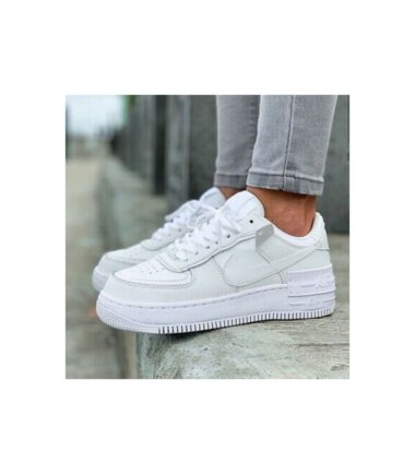 SCARPE NIKE W AIR FORCE 1 AF1 SHADOW WHITE donna - immagine 3