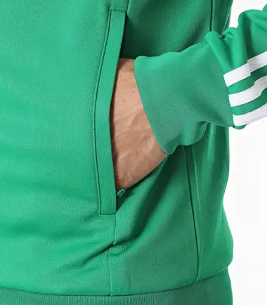 FELPA ADIDAS ORIGINALS FELPA ADICOLOR CLASSIC GREEN/WHITE uomo - immagine 3