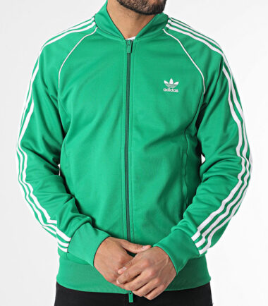 FELPA ADIDAS ORIGINALS FELPA ADICOLOR CLASSIC GREEN/WHITE uomo - immagine 4