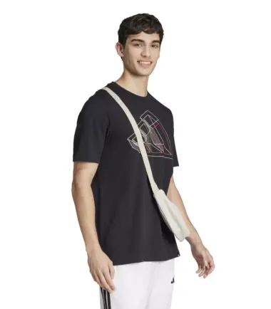 T-SHIRT ADIDAS T FILL TEE BLACK uomo - immagine 4
