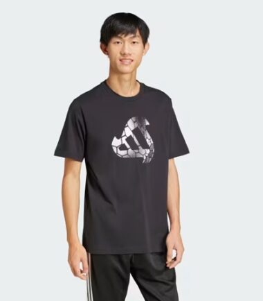 T-SHIRT ADIDAS MAN C HOT Q1 TEE BLACK WHITE LOGO uomo - immagine 3